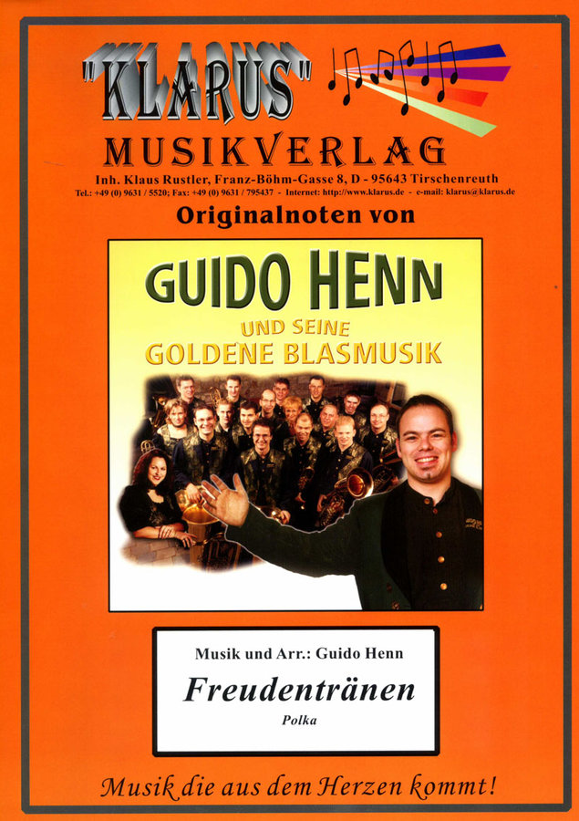 Blasorchesternoten Freudentränen Cover